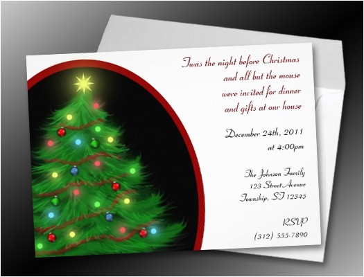 christmas dinner party invitations