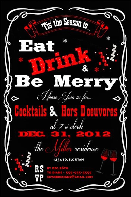 christmas eve party invitations