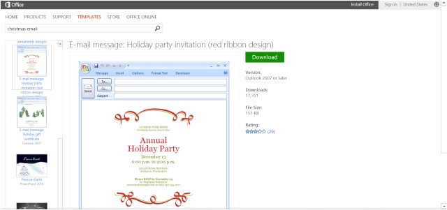 christmas party email invitations