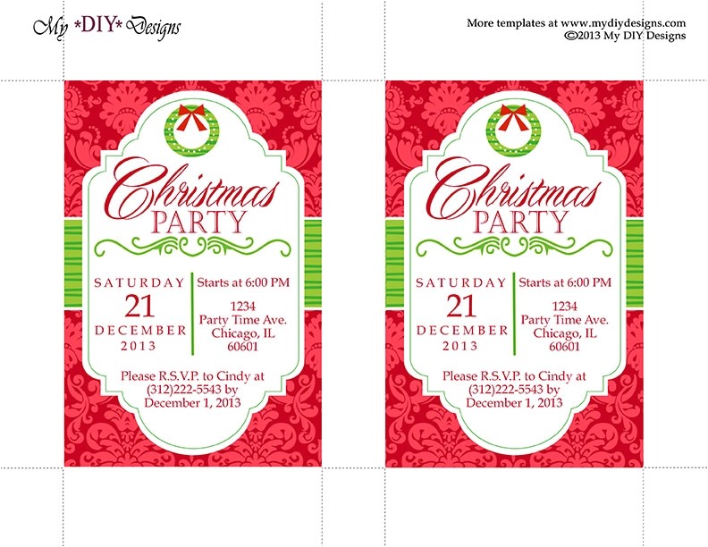 christmas office party invitation templates