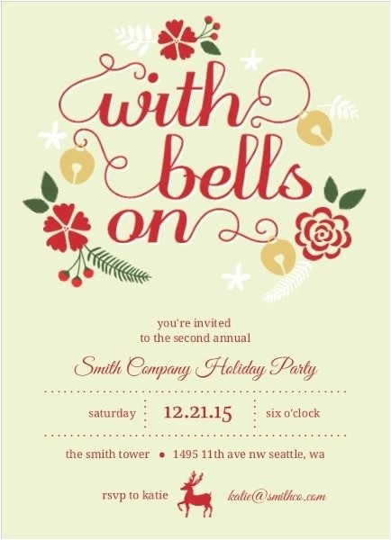 christmas party invite wording