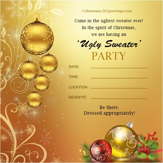 christmas invitation wording
