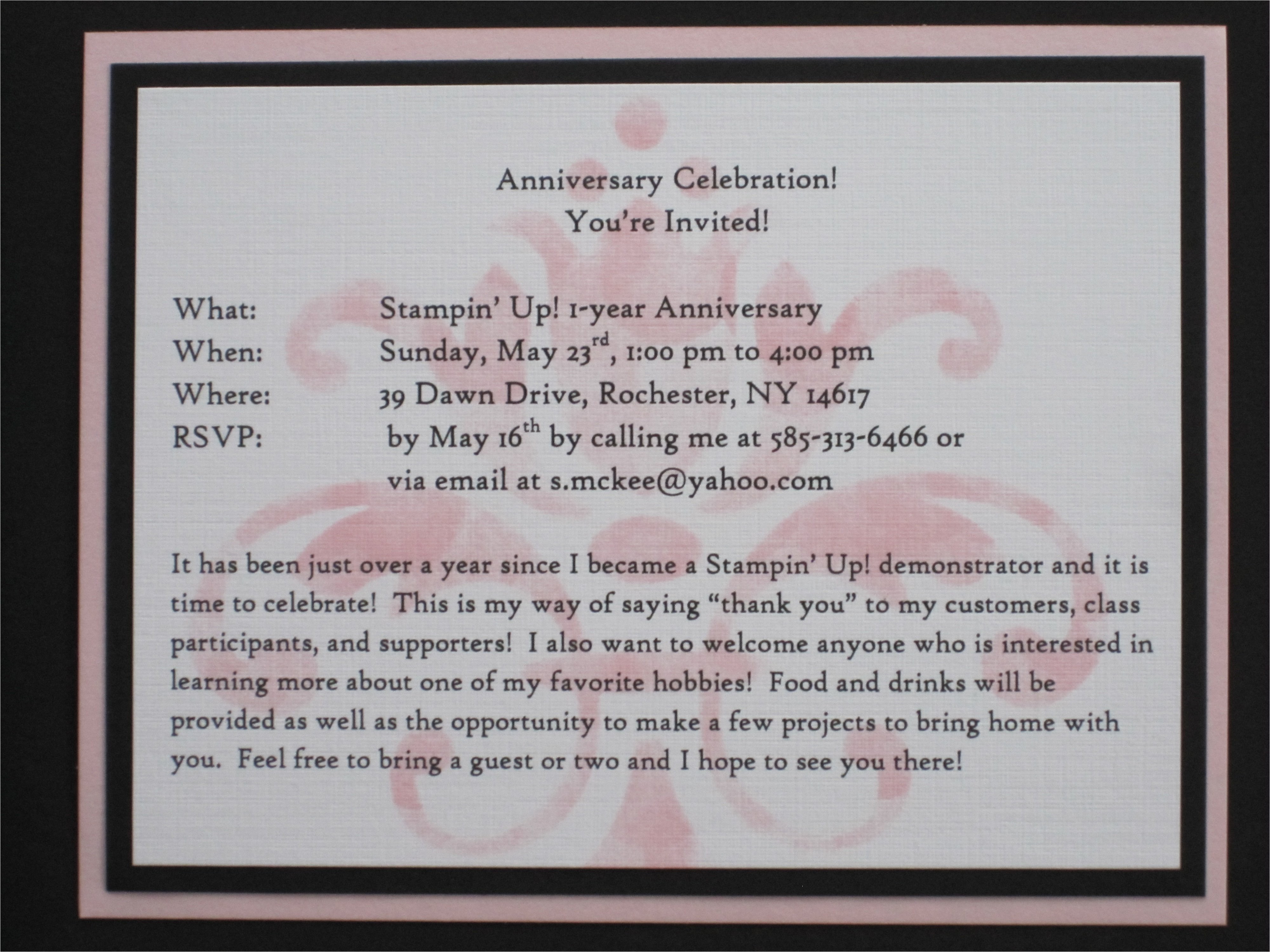 anniversary invitation wording samples