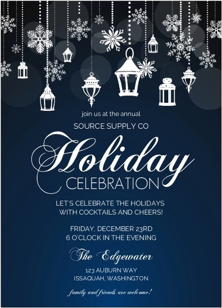 office holiday party invitation wording