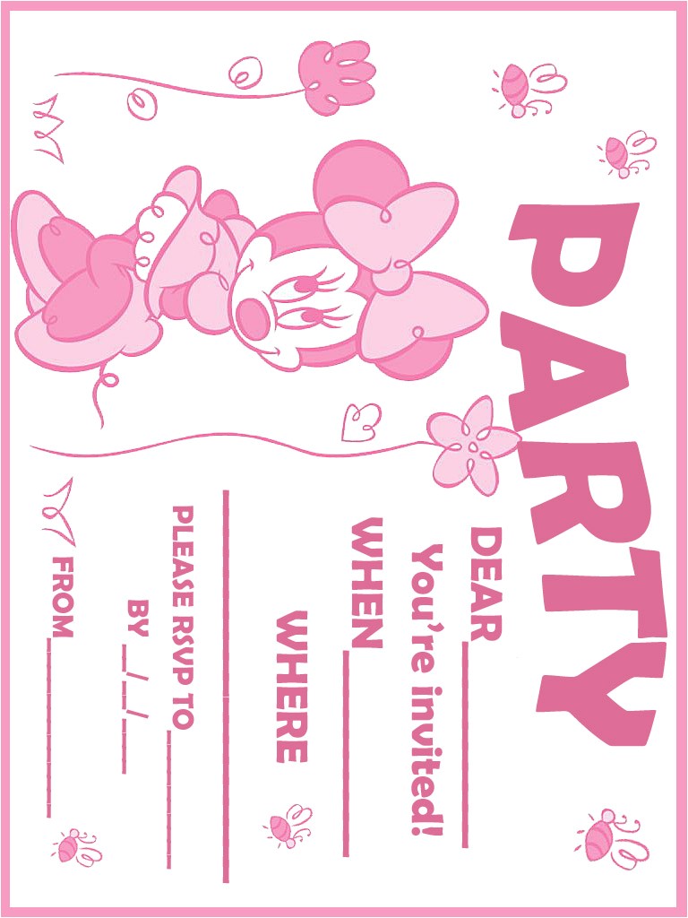 printable minnie mouse birthday invitations