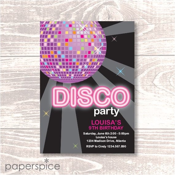 disco or dance party invitation diy