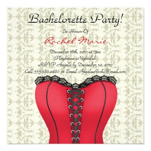 cute bachelorette party design custom invitation 161723333979637626