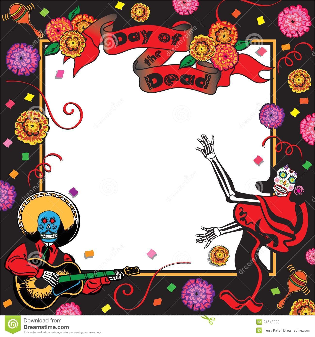 day of the dead party invitations 3