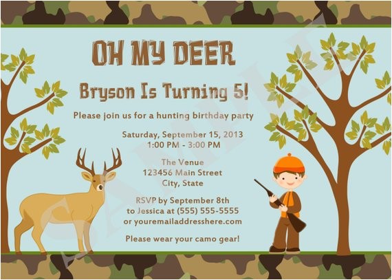 hunting camo deer birthday party