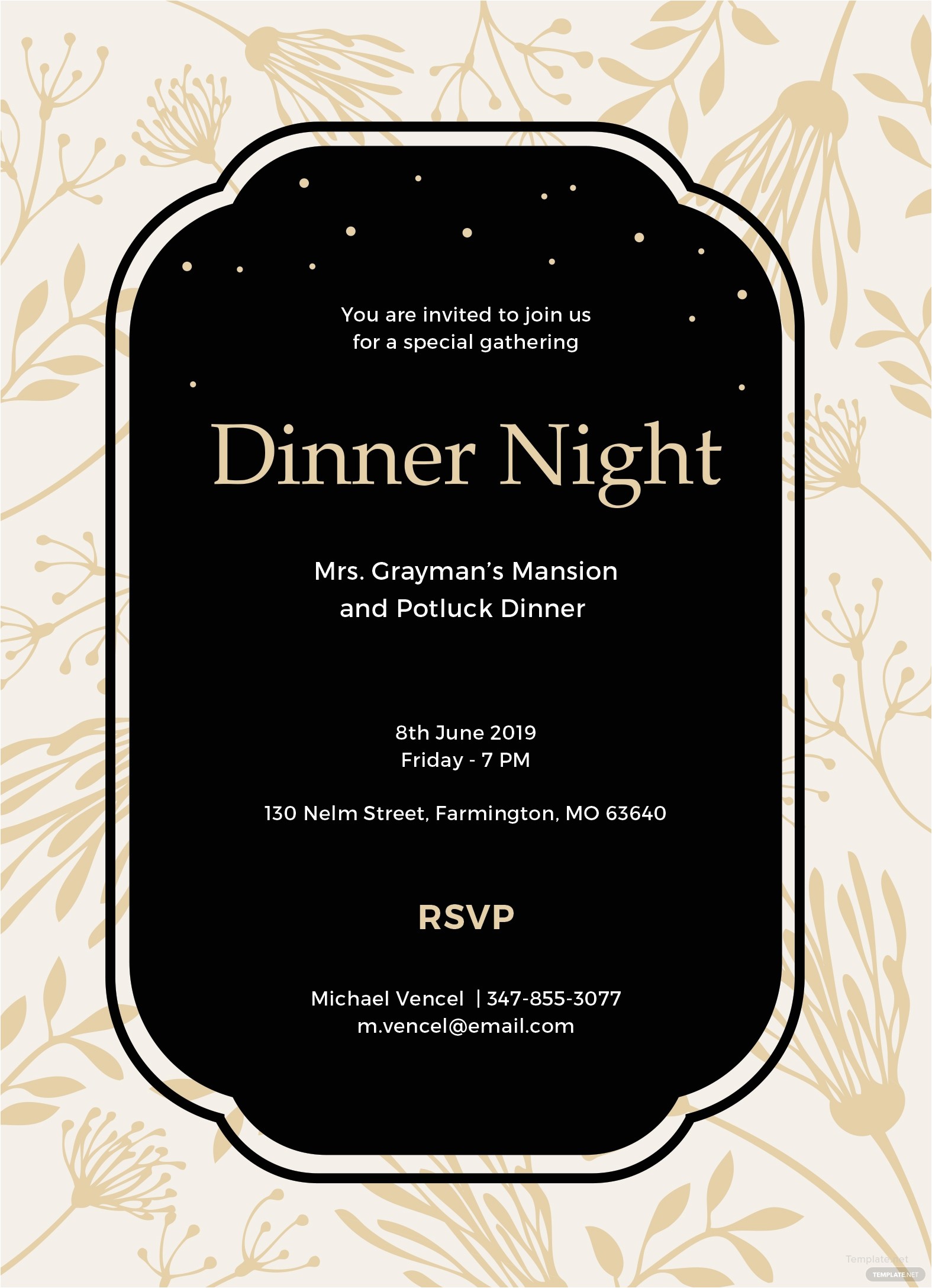 dinner invitation