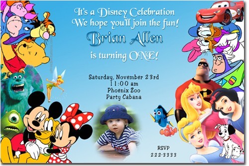 disney birthday invitations