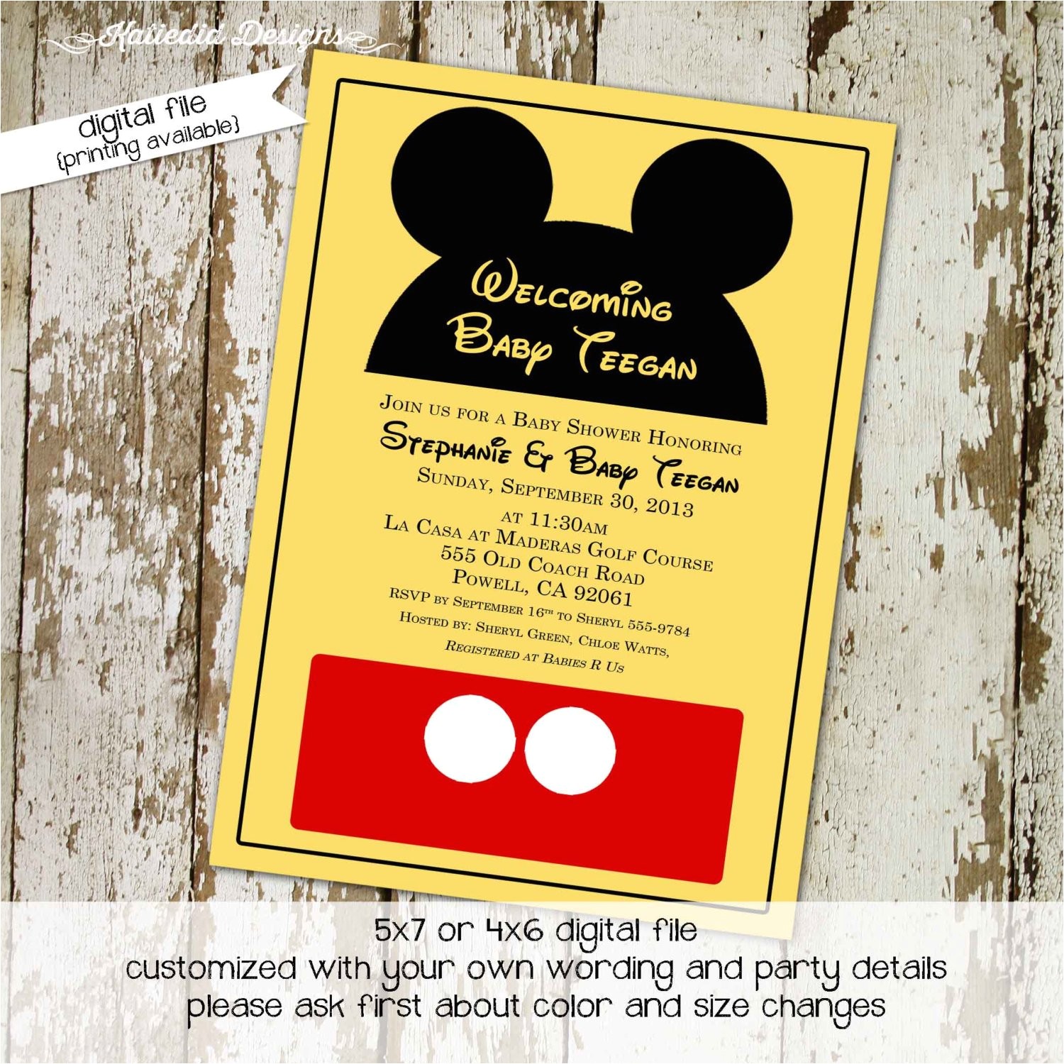 mickey mouse disney baby shower