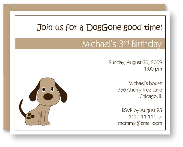 dog birthday party invitations