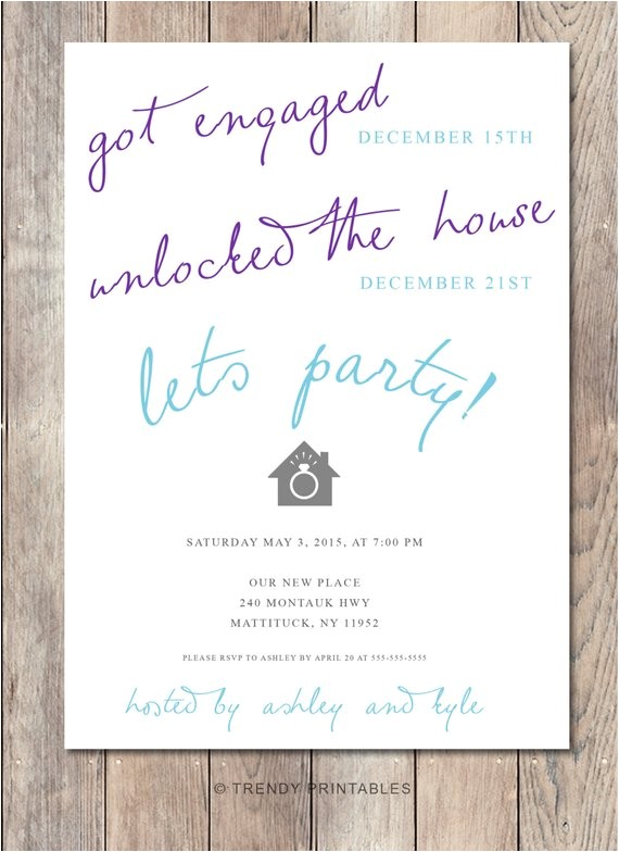 engagement party invitation housewarming