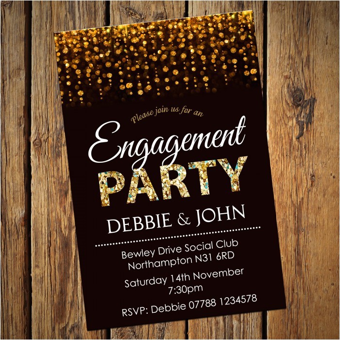 modern engagement party invitations
