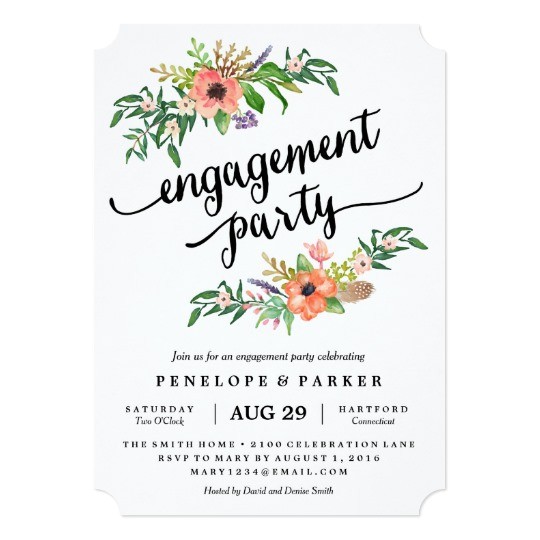 boho engagement party invitation 256444367257722720