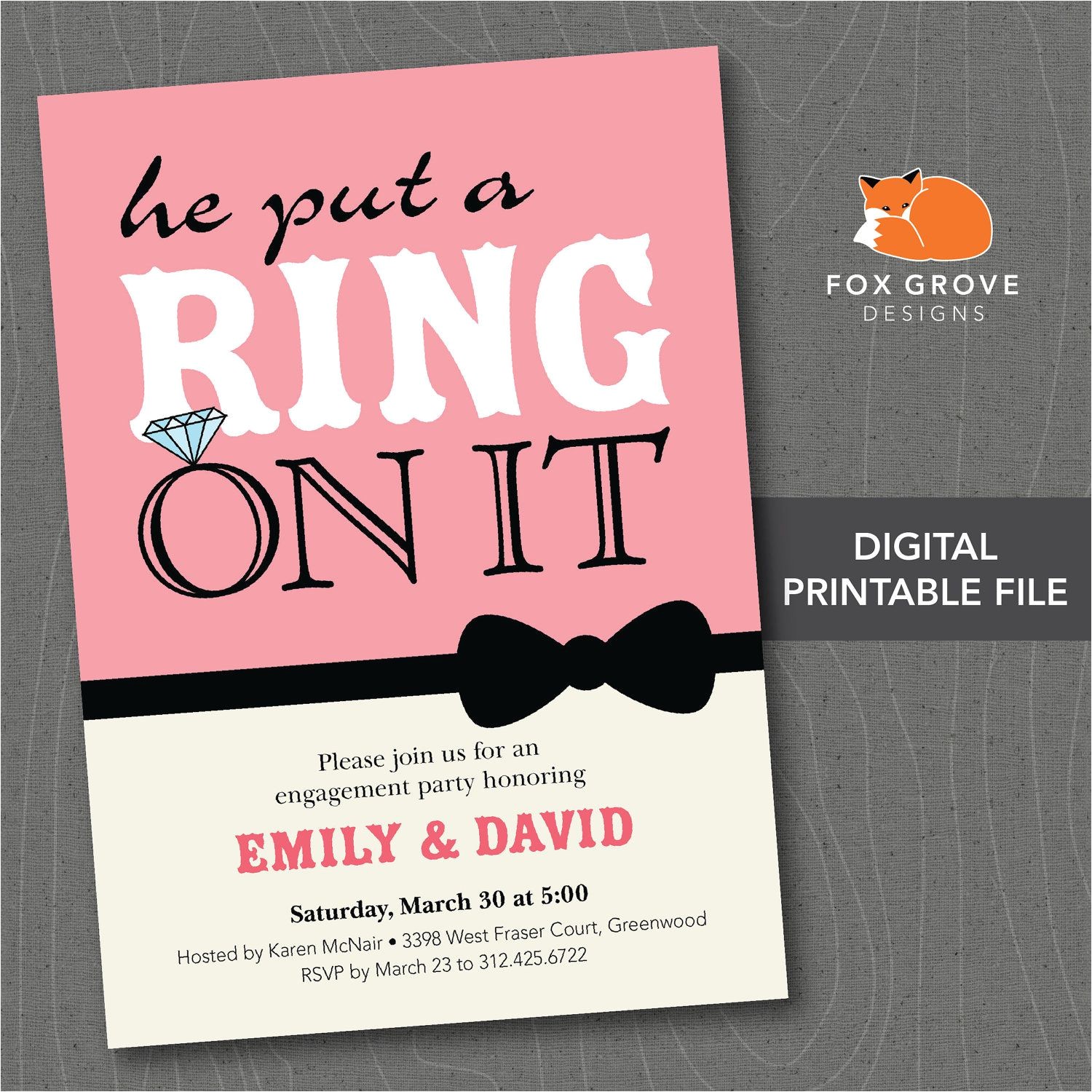 affordable engagement party invitations