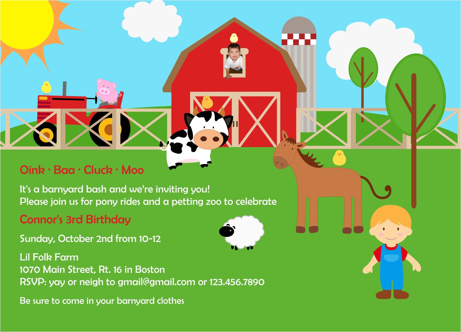 farm birthday invitations free