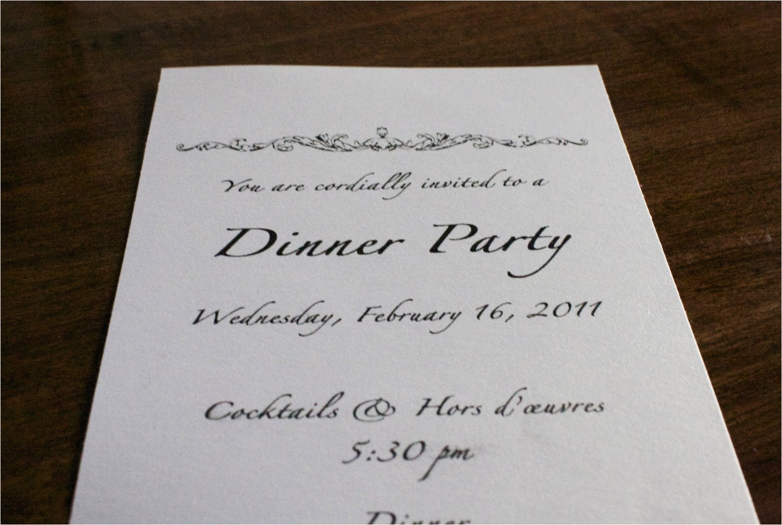 dinner party invitation text