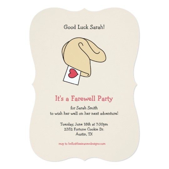 fortune cookie good luck farewell invitation 256873666102737571