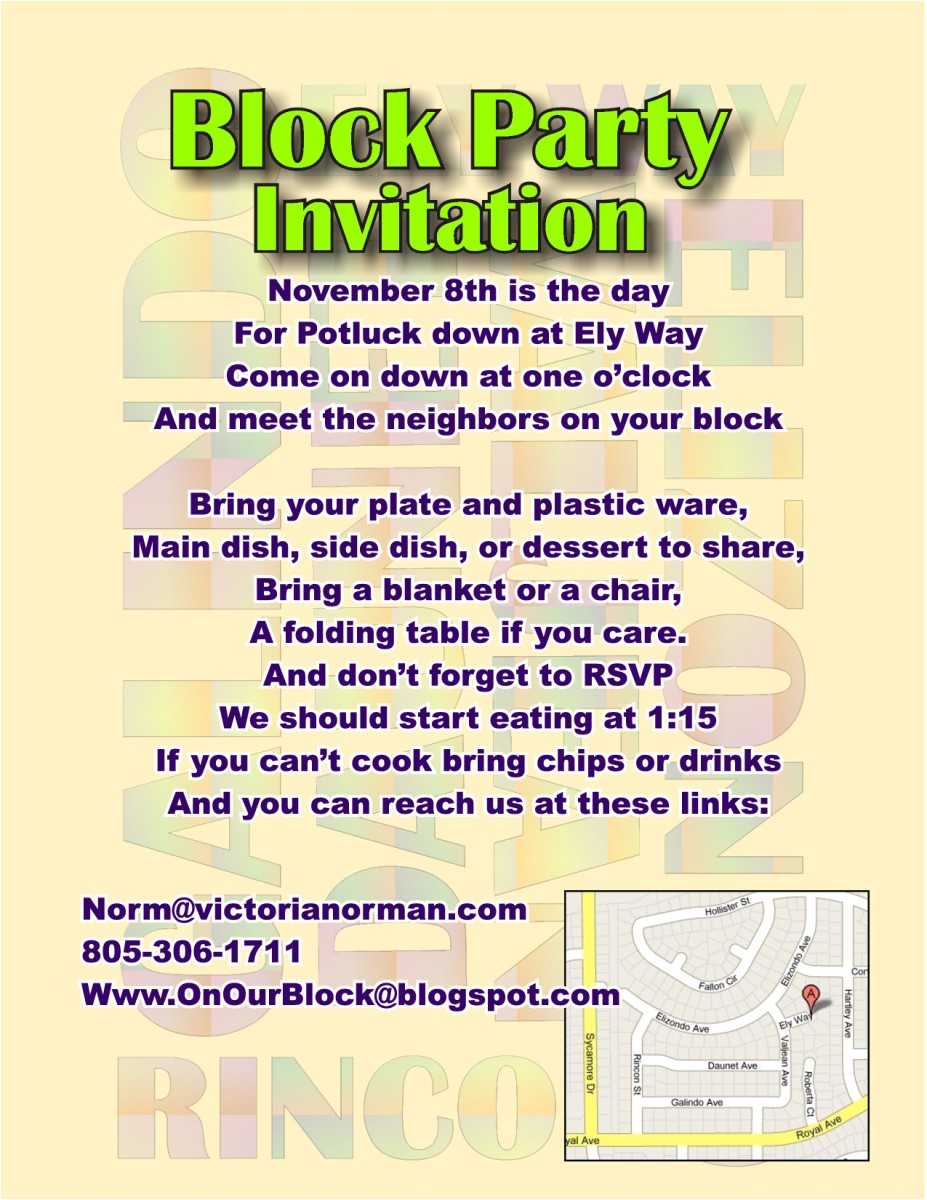block party invitation template