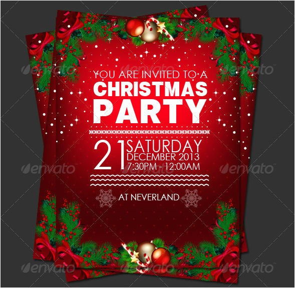 christmas party invitation editable
