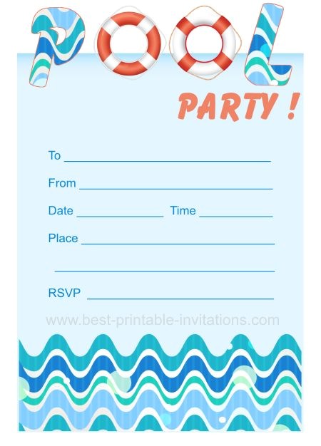 pool party invites