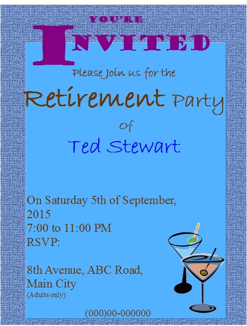 retirement party flyer invitation