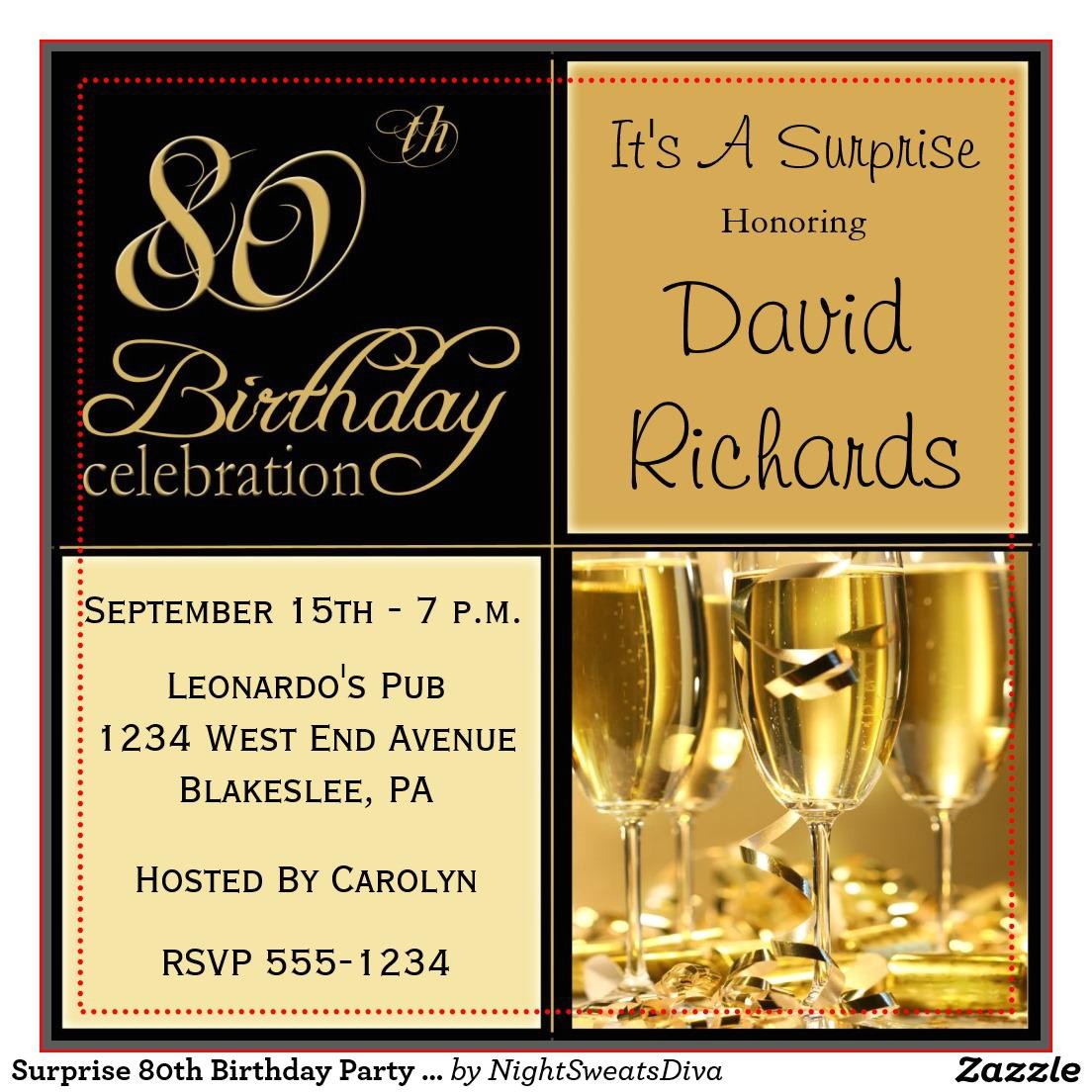 15 sample 80th birthday invitations templates ideas free sample