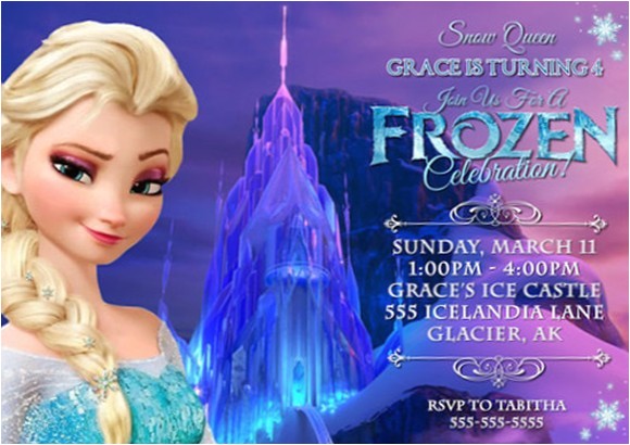 frozen party invitations