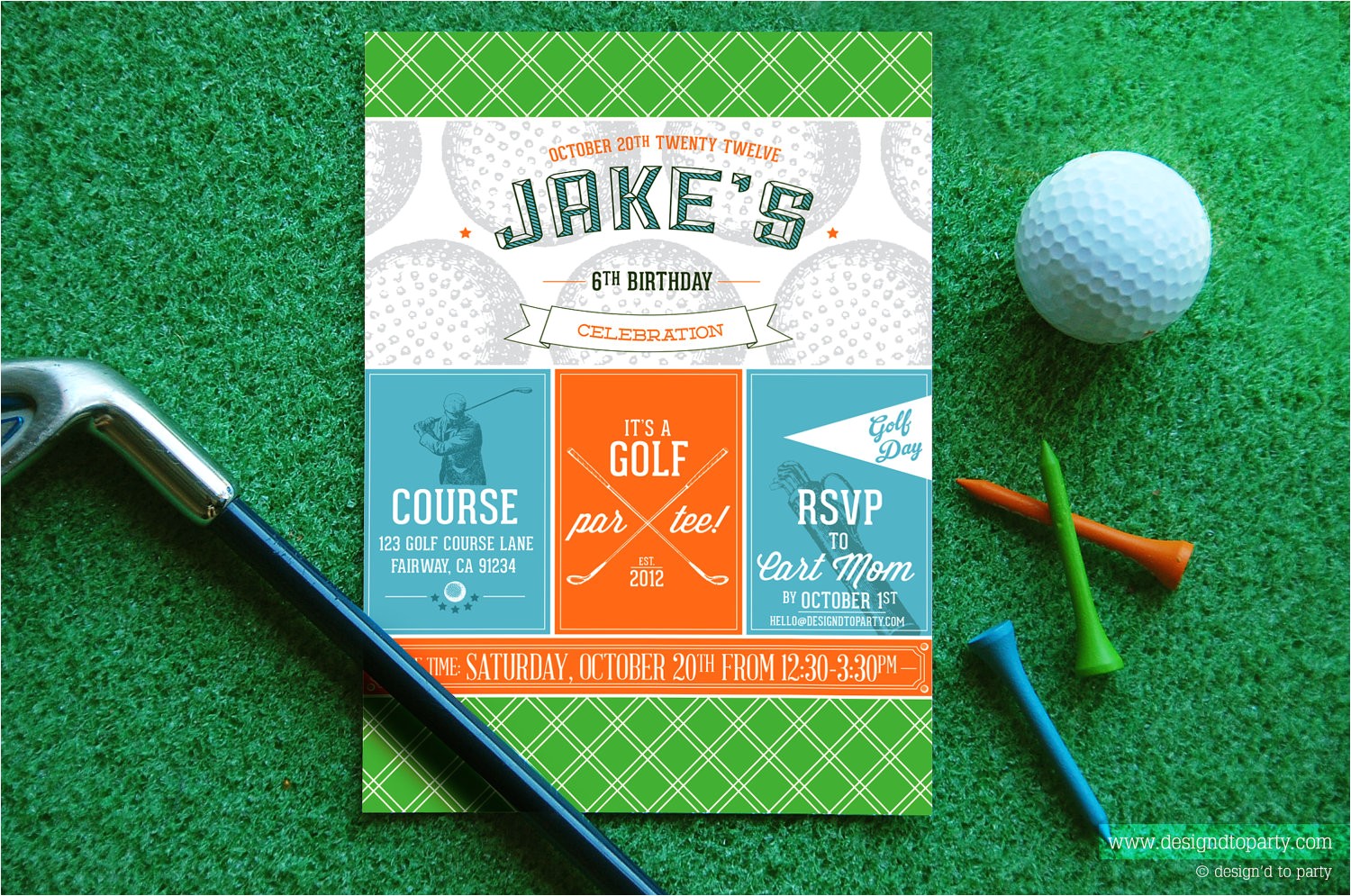 free printable golf birthday invitations