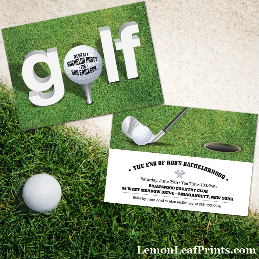 golf themed party invitations