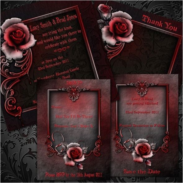 gothic wedding invitation templates
