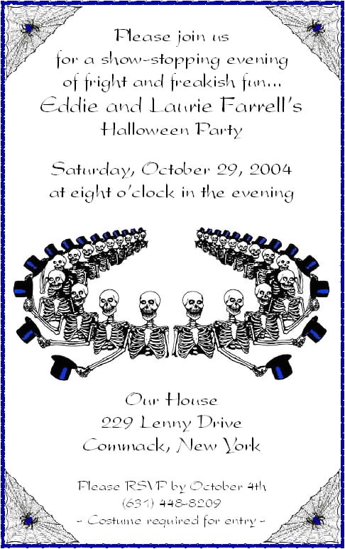halloween party invitation wording ideas