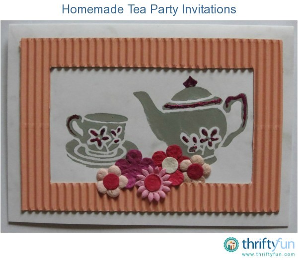 homemade tea party invitations