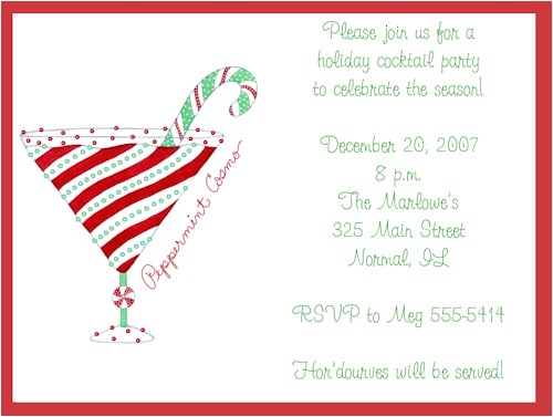 christmas cocktail party invitations