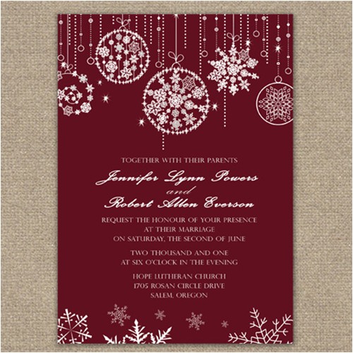 fabulous sparkle red wedding invitations for christmas and winter weddings ewi257