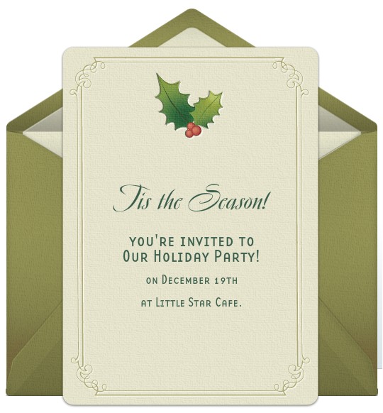 use online invitations for busy holiday season