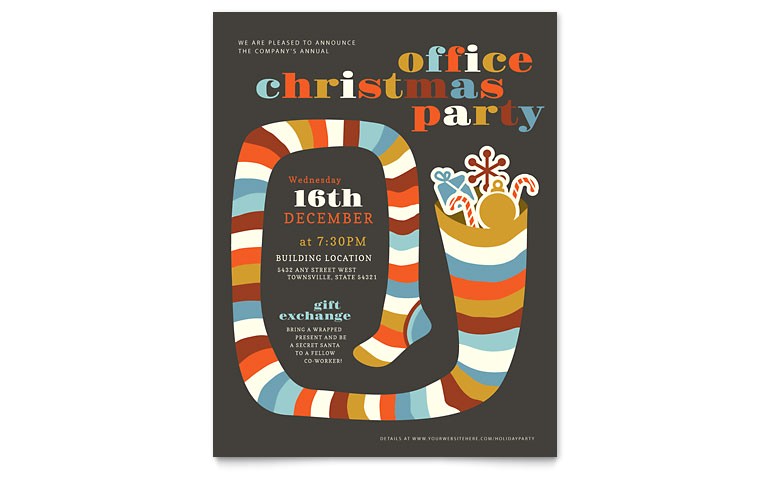 christmas party flyer templates xx1281501d