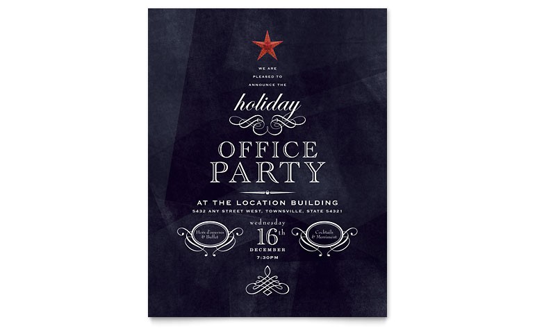 office holiday party flyer templates xx1021501d