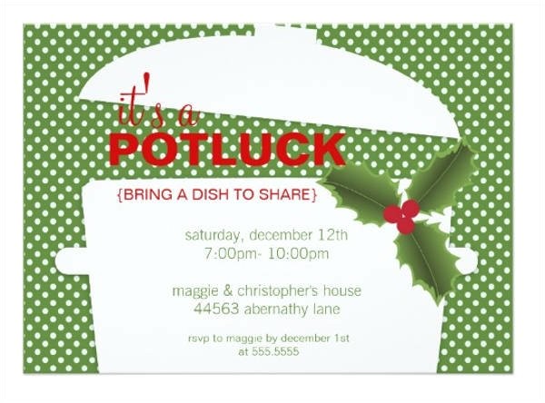 potluck party invitation