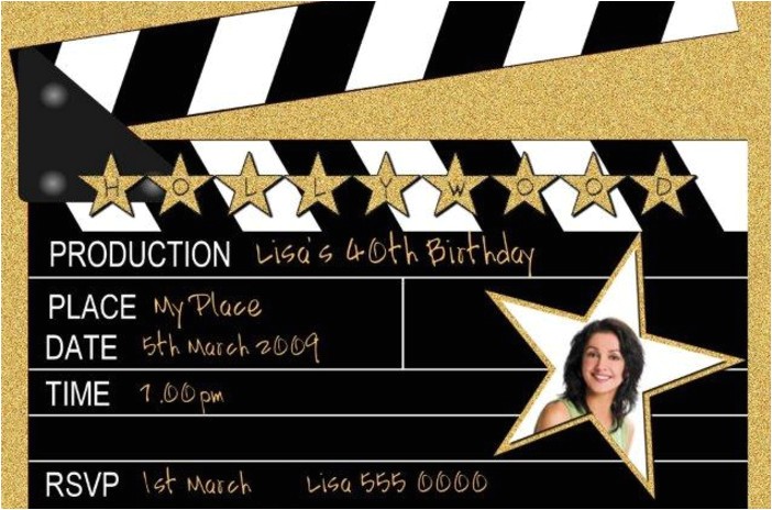 hollywood party invitations wording ideas