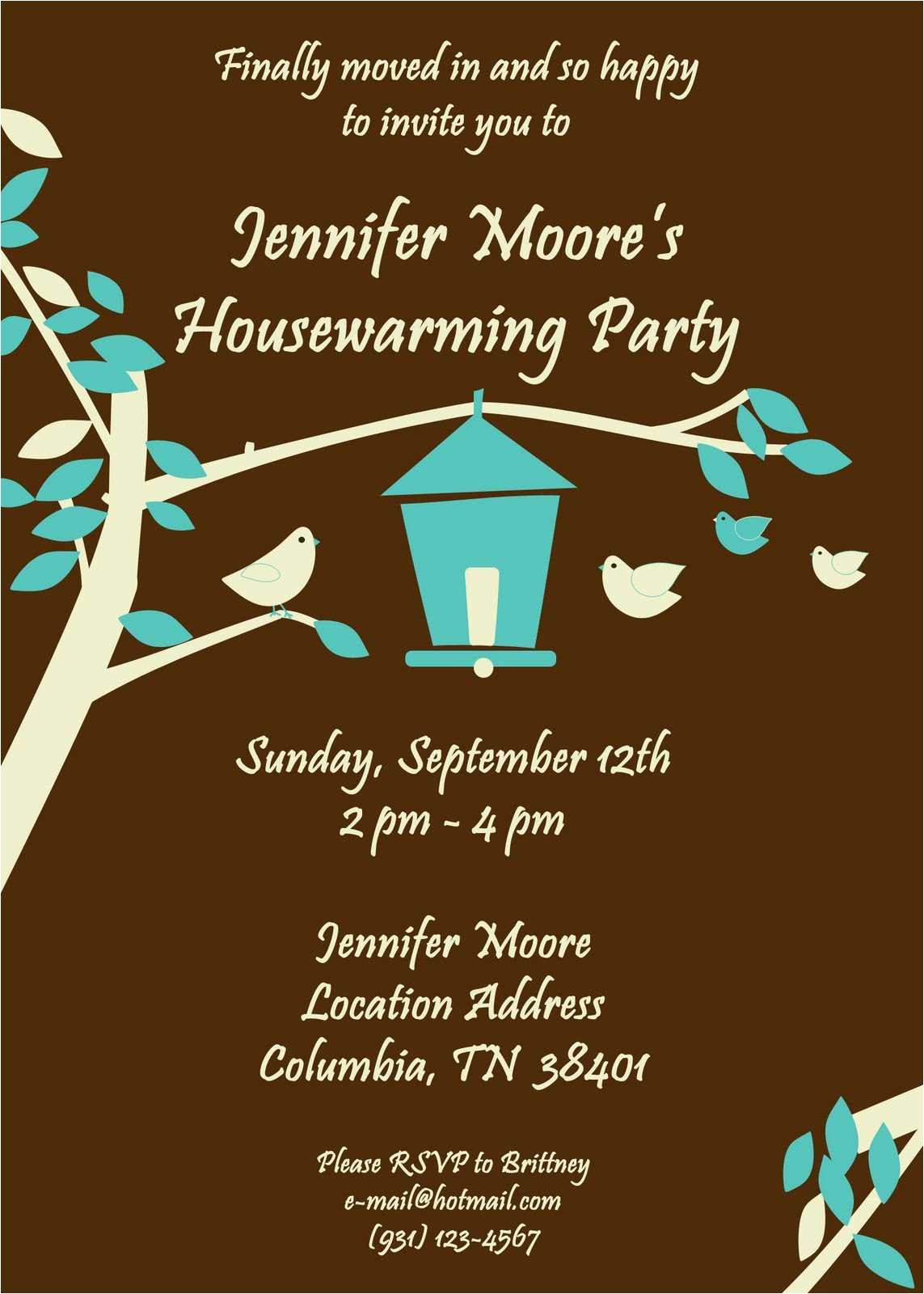 house warming invitation letter