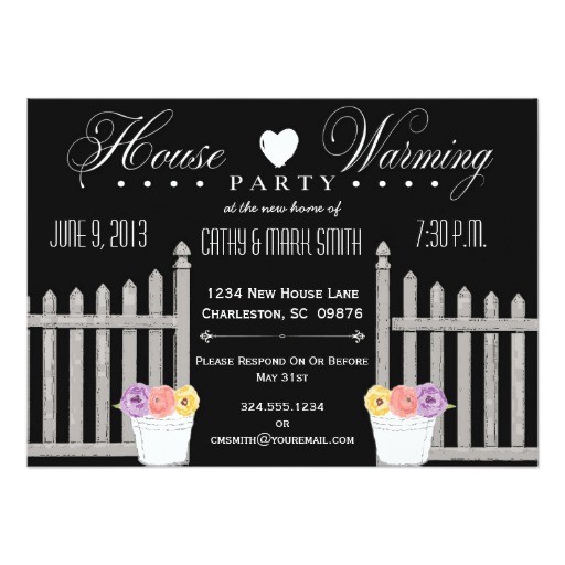 picket fence housewarming party invitation 161093698600620419