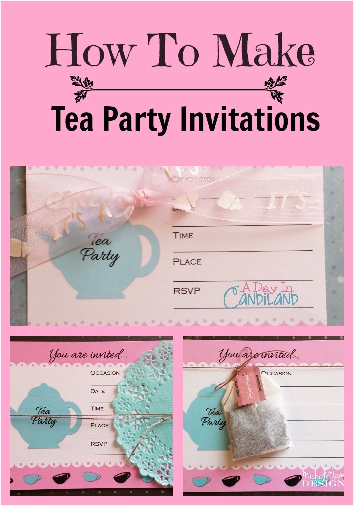 how to make tea party invitations