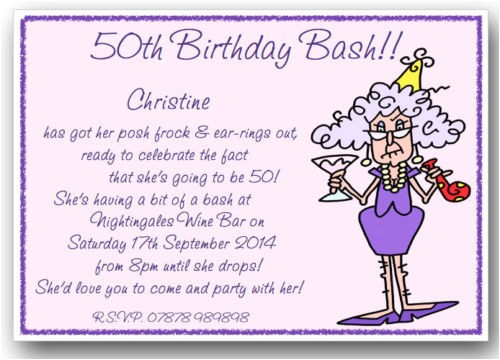 funny 50th birthday party invitations