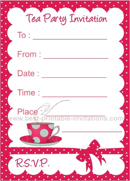 tea party invitation