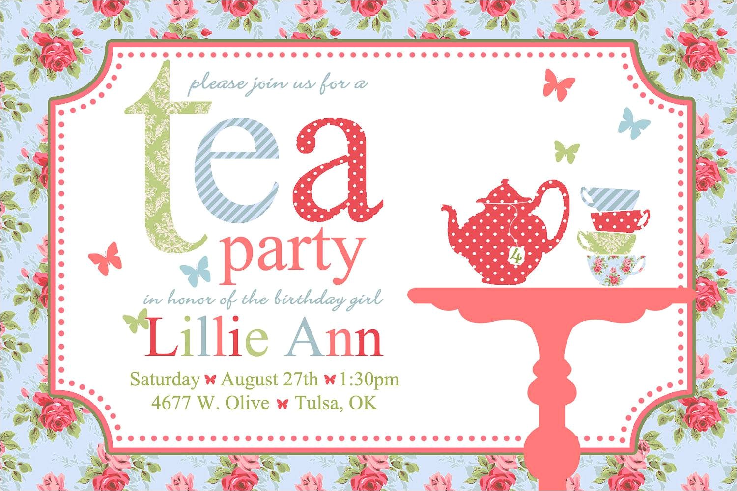 tea party invites