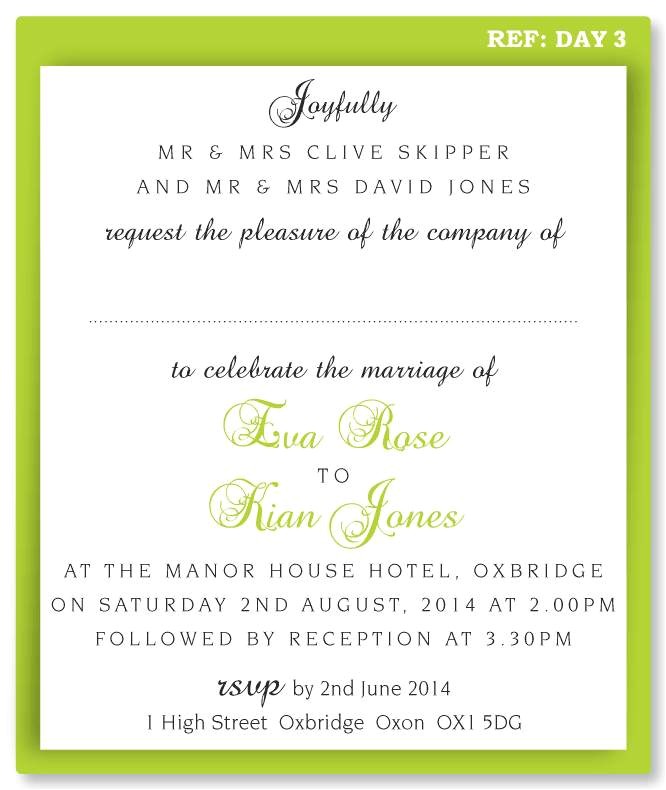 informal wedding invitations