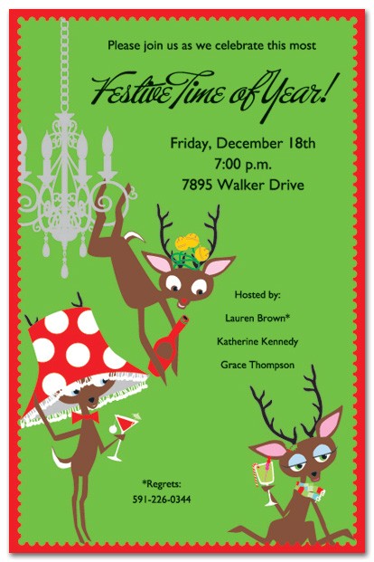 christmas dinner party invitations 2